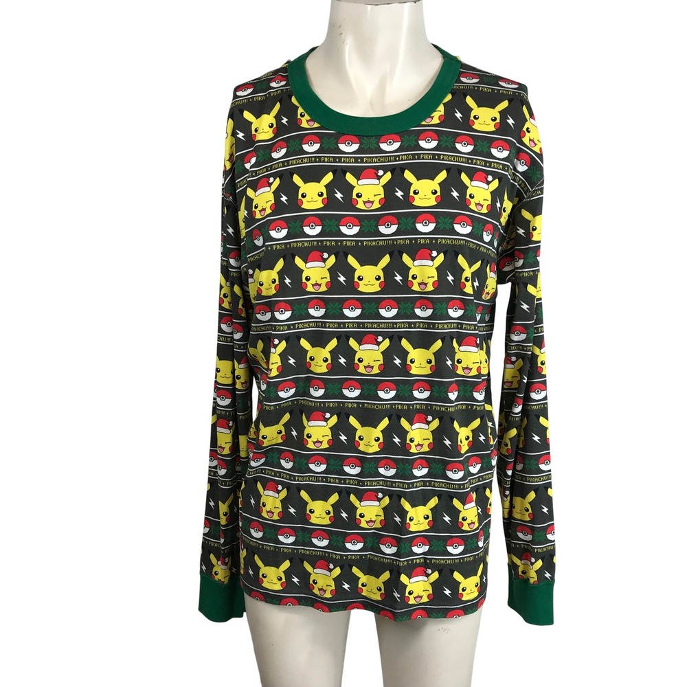 Pokemon Long Sleeve Shirt - Yellow, Green, Black, Red